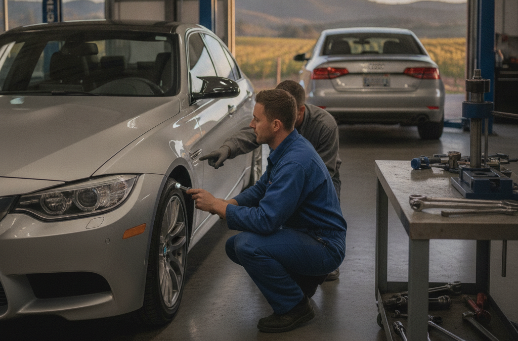 Why Is My BMW’s or Audi’s Suspension Clunking Over Speed Bumps in Petaluma — and What Do Worn Control Arm Bushings Actually Mean?
