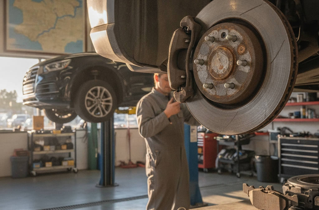 Why Are My Mercedes-Benz or Audi’s Brakes Grinding After Driving Coastal Roads Near Bodega Bay — and What Does Brake Hardware Corrosion Actually Do?