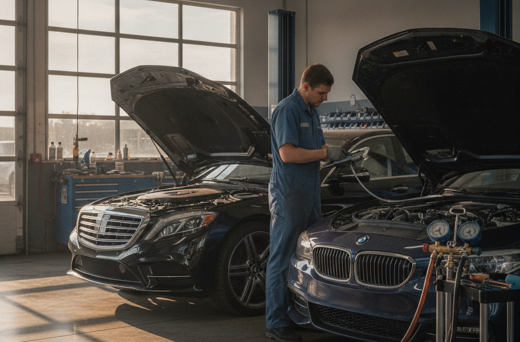 Why Is My Mercedes-Benz or BMW’s Air Conditioning Blowing Warm in Sonoma County — and What Does a Proper European AC Recharge Actually Fix?