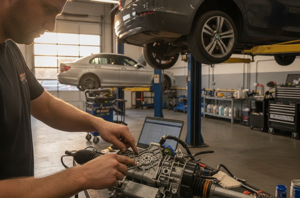 Why Is My BMW or Mercedes-Benz’s Power Steering Feeling Heavy or Jerky in Larkfield-Wikiup — and What Does a Steering Rack or EPS Service Actually Fix?